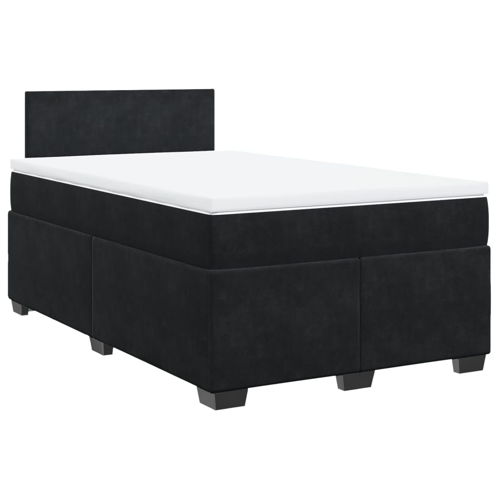 Box spring krevet s madracem crni 120 x 200 cm baršunasti