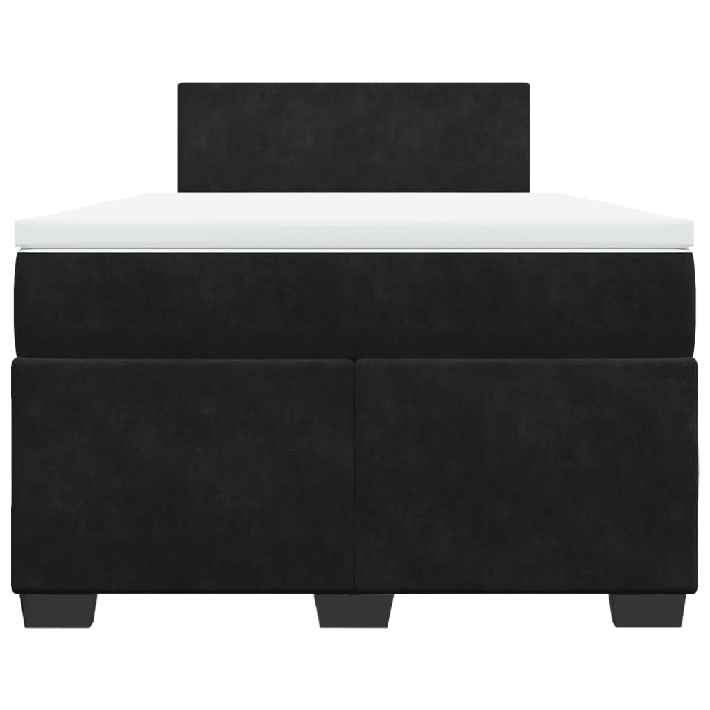 Box spring krevet s madracem crni 120 x 200 cm baršunasti