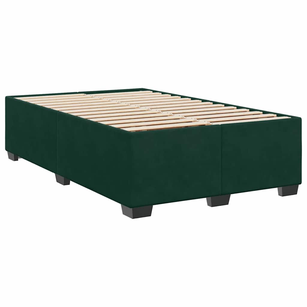 Box spring krevet s madracem tamnozeleni 120x200 cm baršunasti