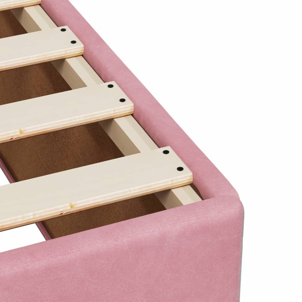 Box spring krevet s madracem ružičasti 120 x 200 cm baršunasti
