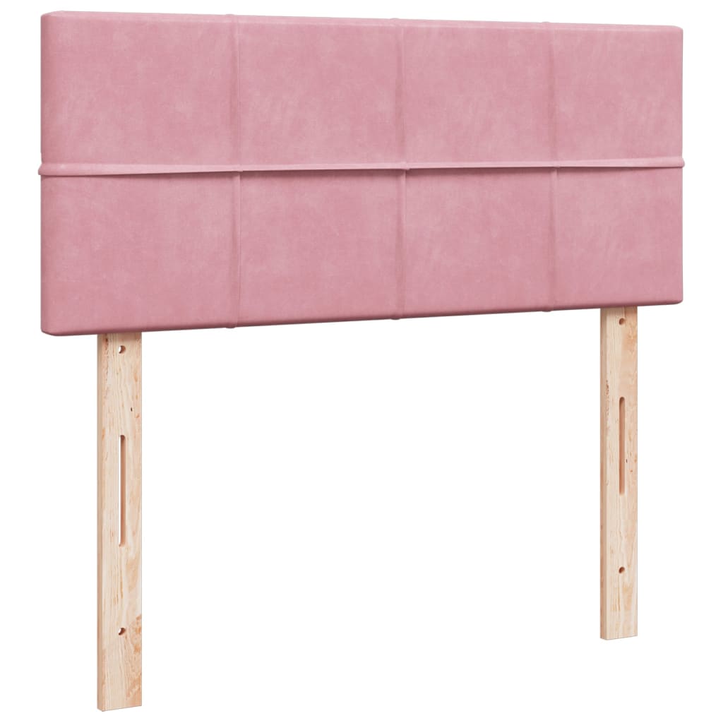 Box spring krevet s madracem ružičasti 120 x 200 cm baršunasti