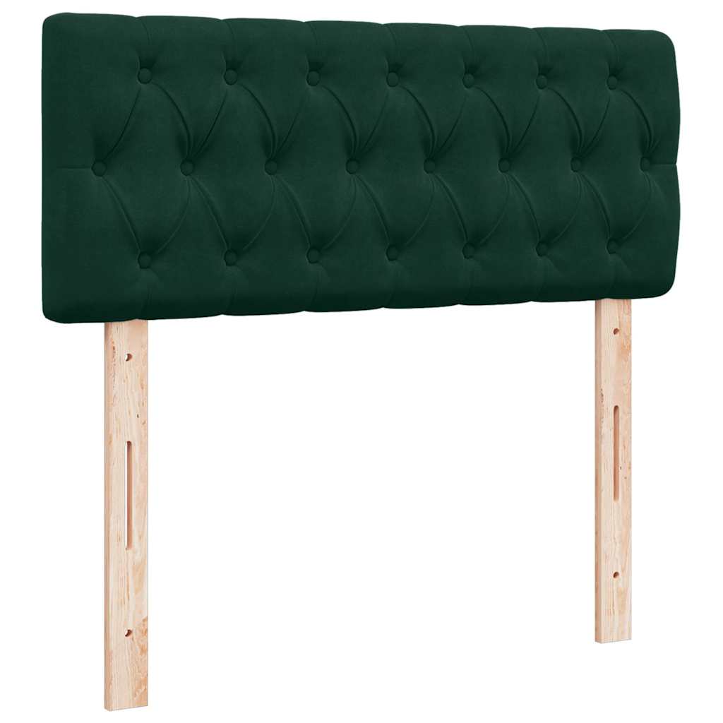 Box spring krevet s madracem tamnozeleni 120x200 cm baršunasti
