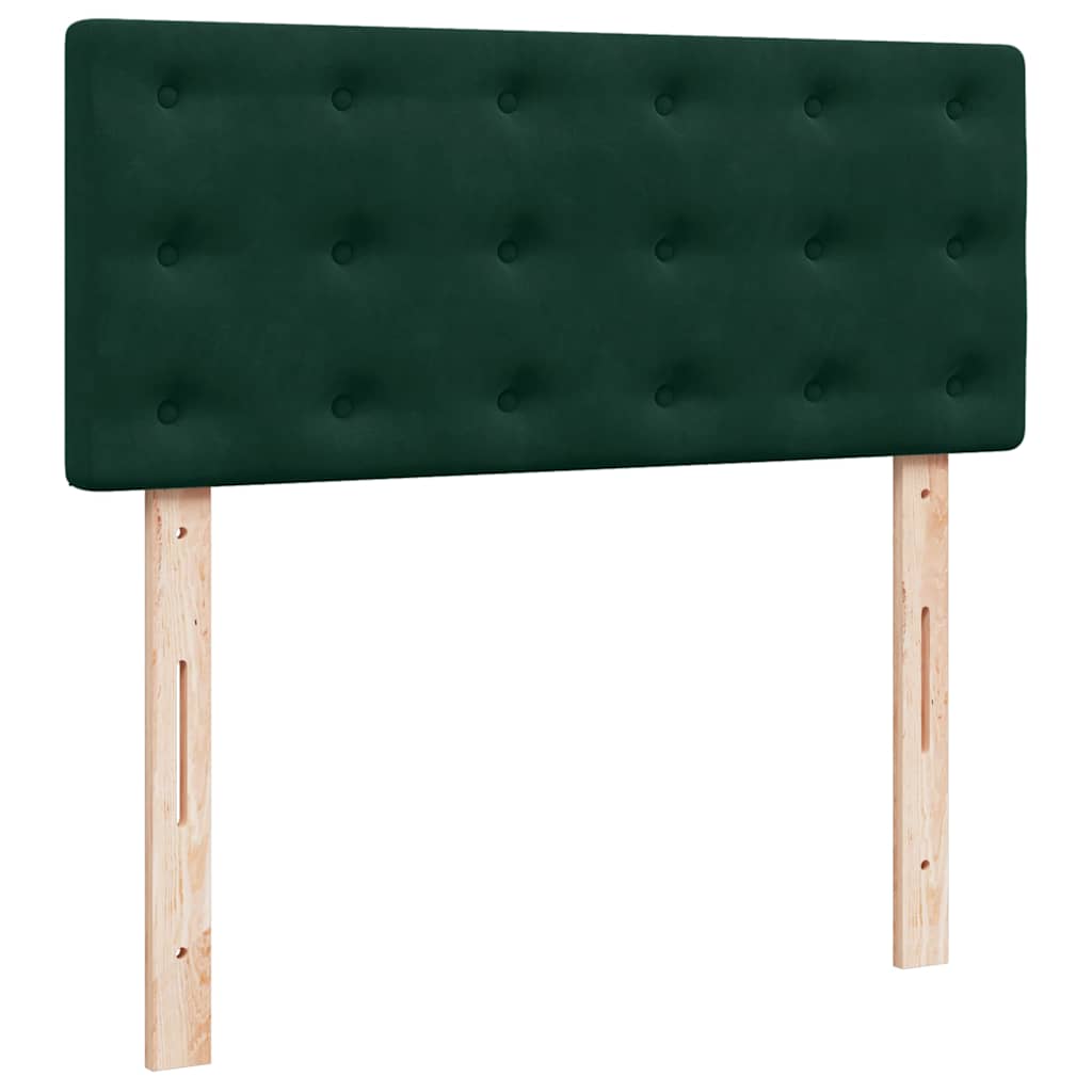 Box spring krevet s madracem tamnozeleni 120x200 cm baršunasti