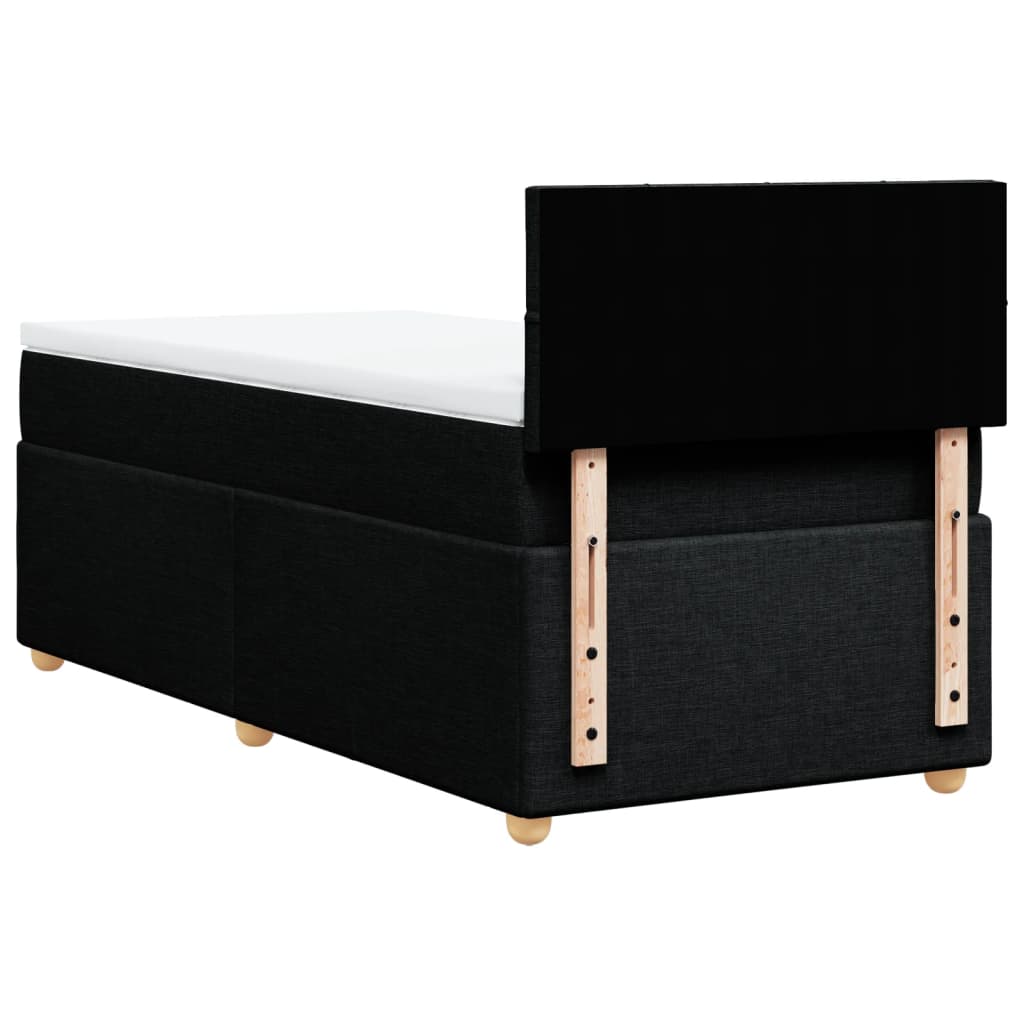 Box spring krevet s madracem crni 80 x 200 cm od tkanine