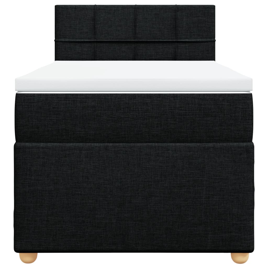 Box spring krevet s madracem crni 90x190 cm od tkanine