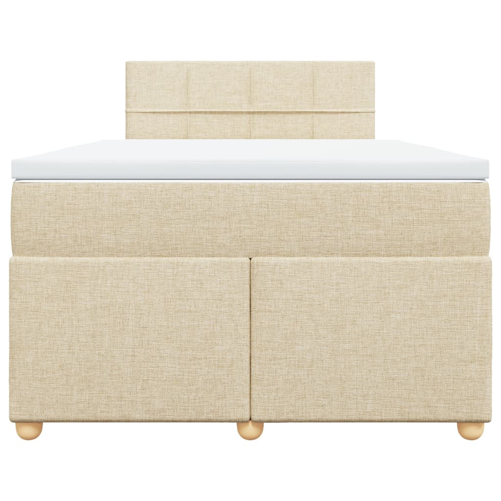 Krevet box spring s madracem krem 120 x 190 cm od tkanine