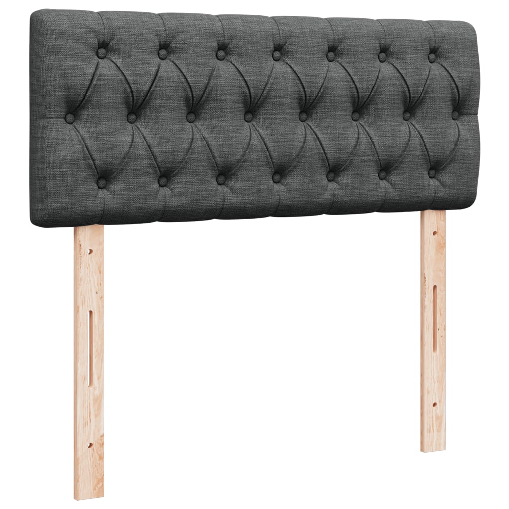 Krevet box spring s madracem tamnosivi 120 x 190 cm tkanina