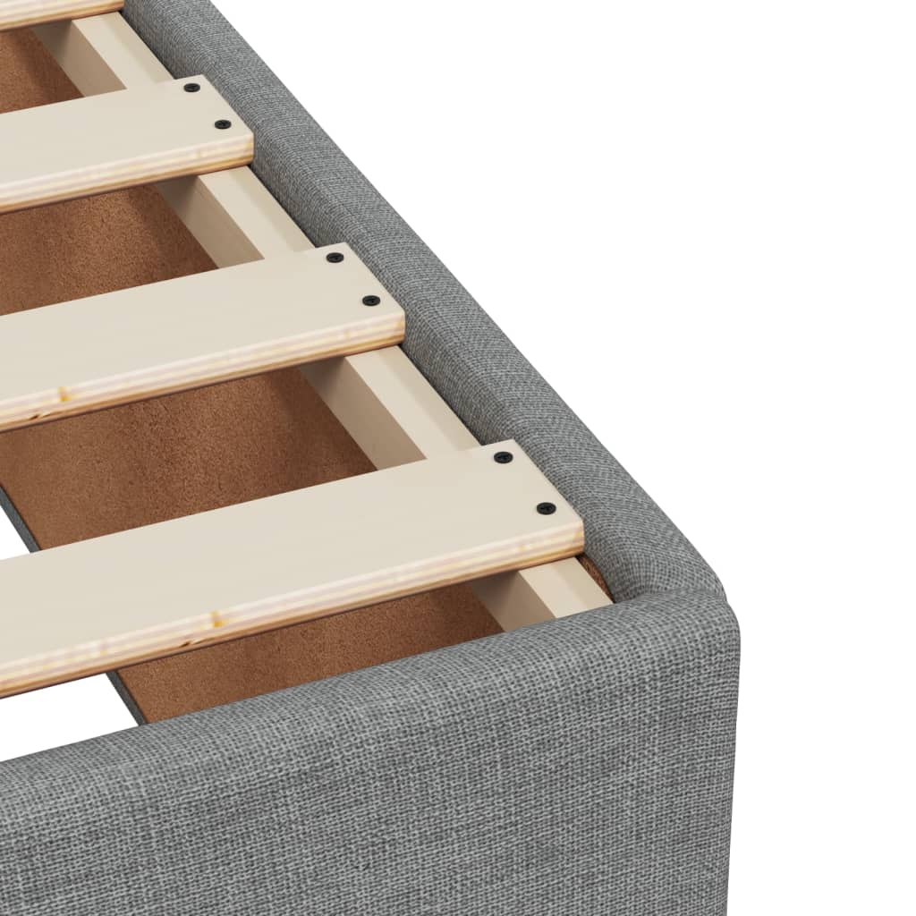 Krevet box spring s madracem svjetlosivi 140x200 cm od tkanine