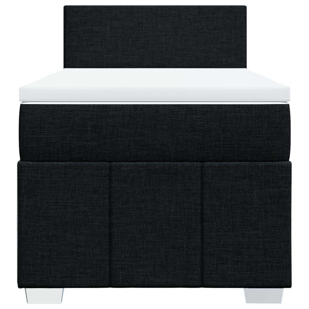 Box spring krevet s madracem crni 80 x 200 cm od tkanine