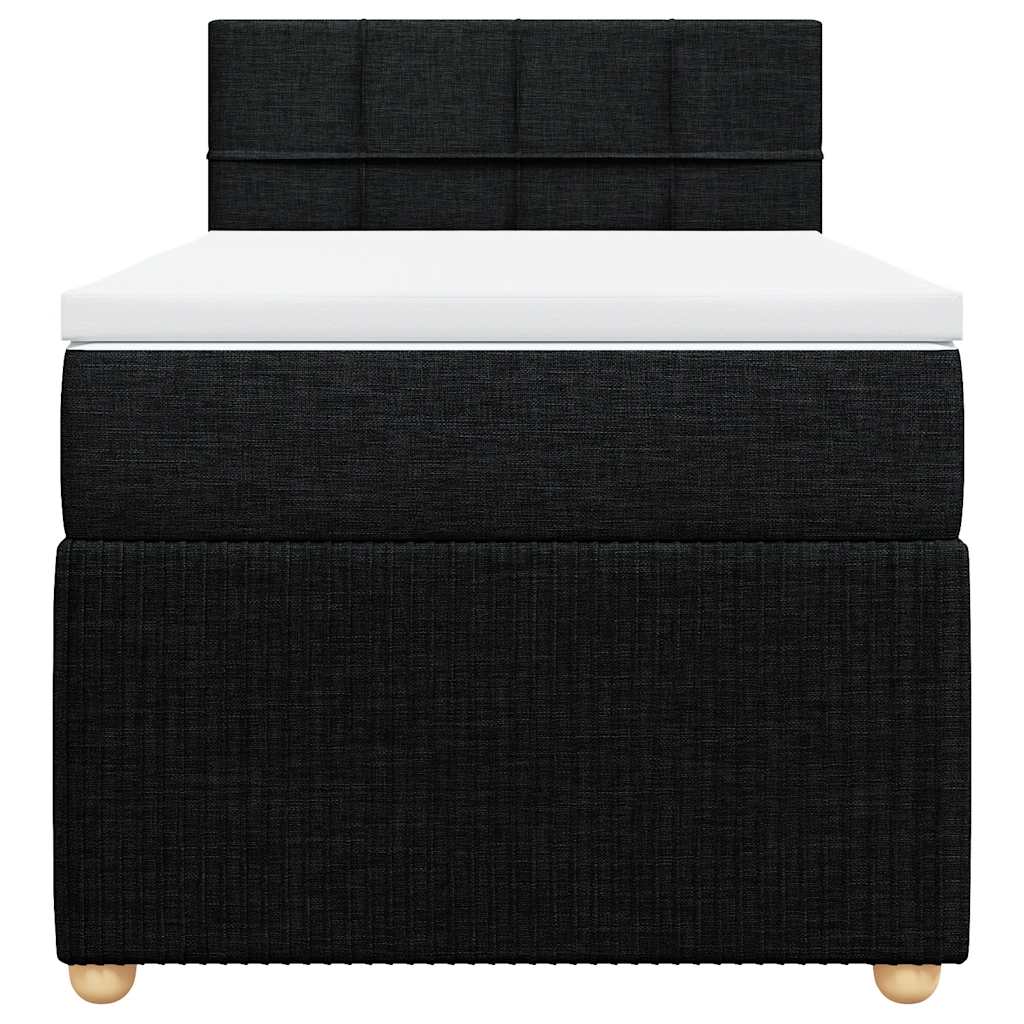Box spring krevet s madracem crni 90x190 cm od tkanine