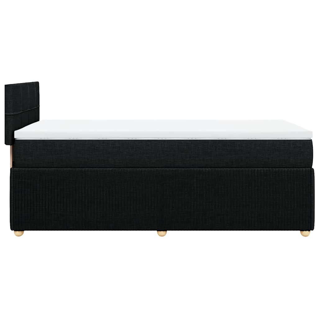 Box spring krevet s madracem crni 90x190 cm od tkanine