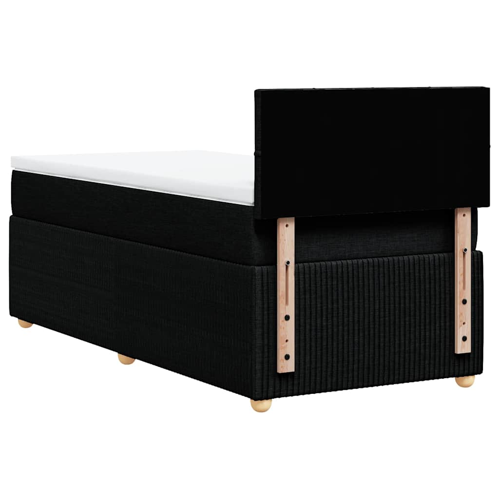 Box spring krevet s madracem crni 90x190 cm od tkanine