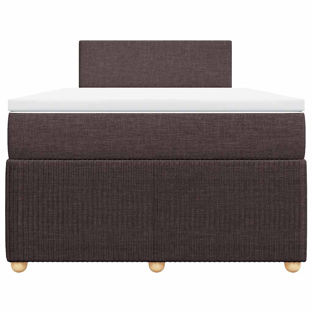 Krevet box spring s madracem tamnosmeđi 120 x 190 cm od tkanine