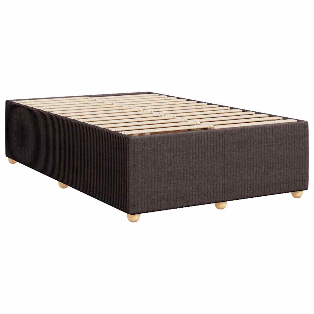 Krevet box spring s madracem tamnosmeđi 120 x 190 cm od tkanine