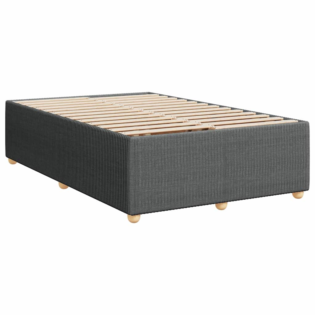 Krevet box spring s madracem tamnosivi 120 x 190 cm tkanina