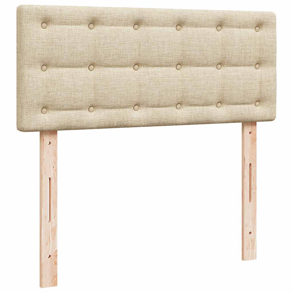 Krevet box spring s madracem krem 120 x 190 cm od tkanine