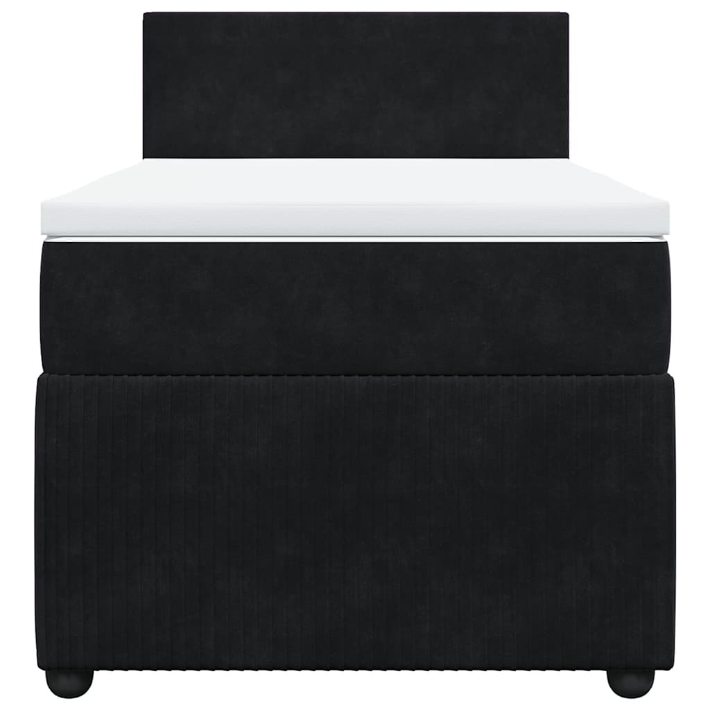 Box spring krevet s madracem crni 80 x 200 cm baršunasti