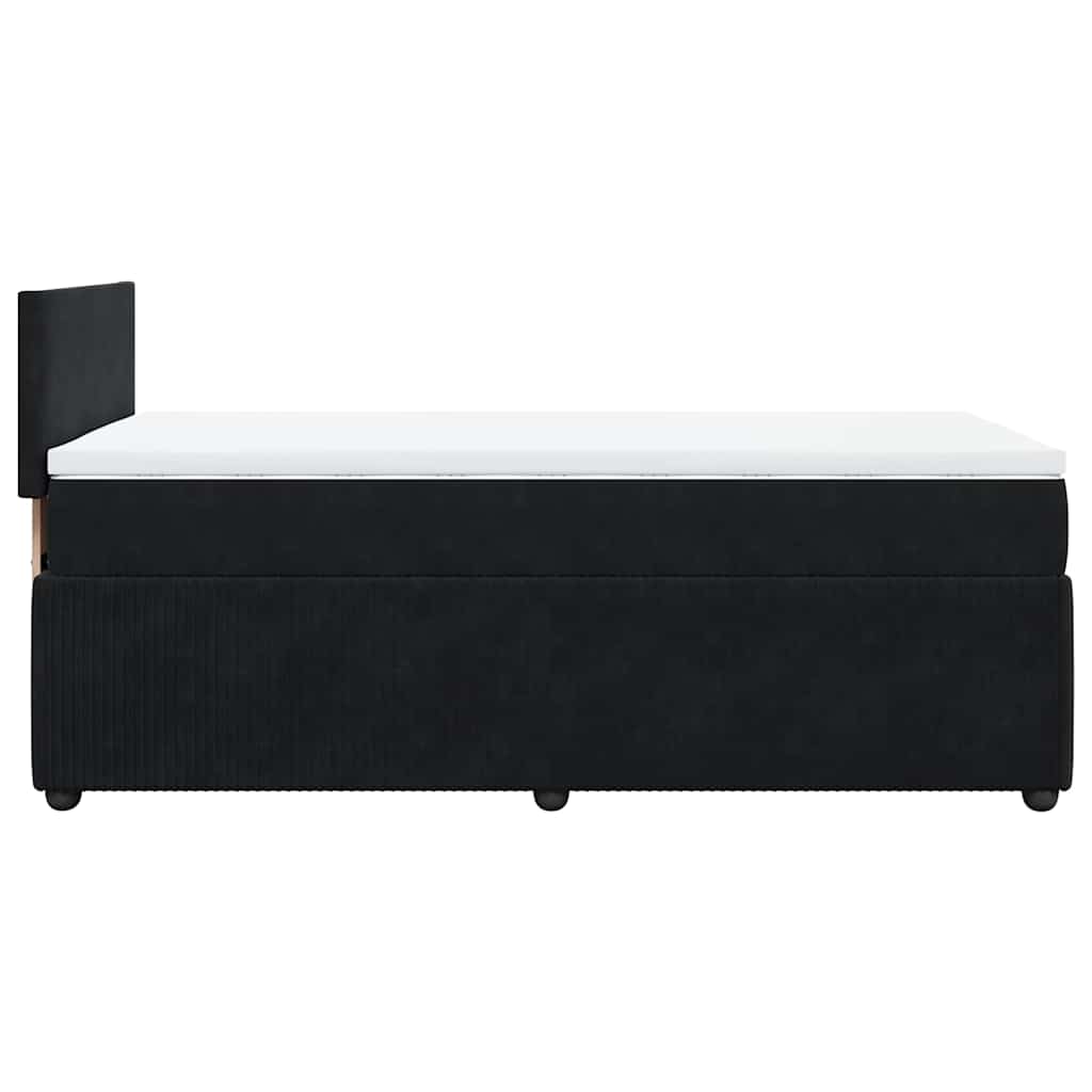 Box spring krevet s madracem crni 80 x 200 cm baršunasti