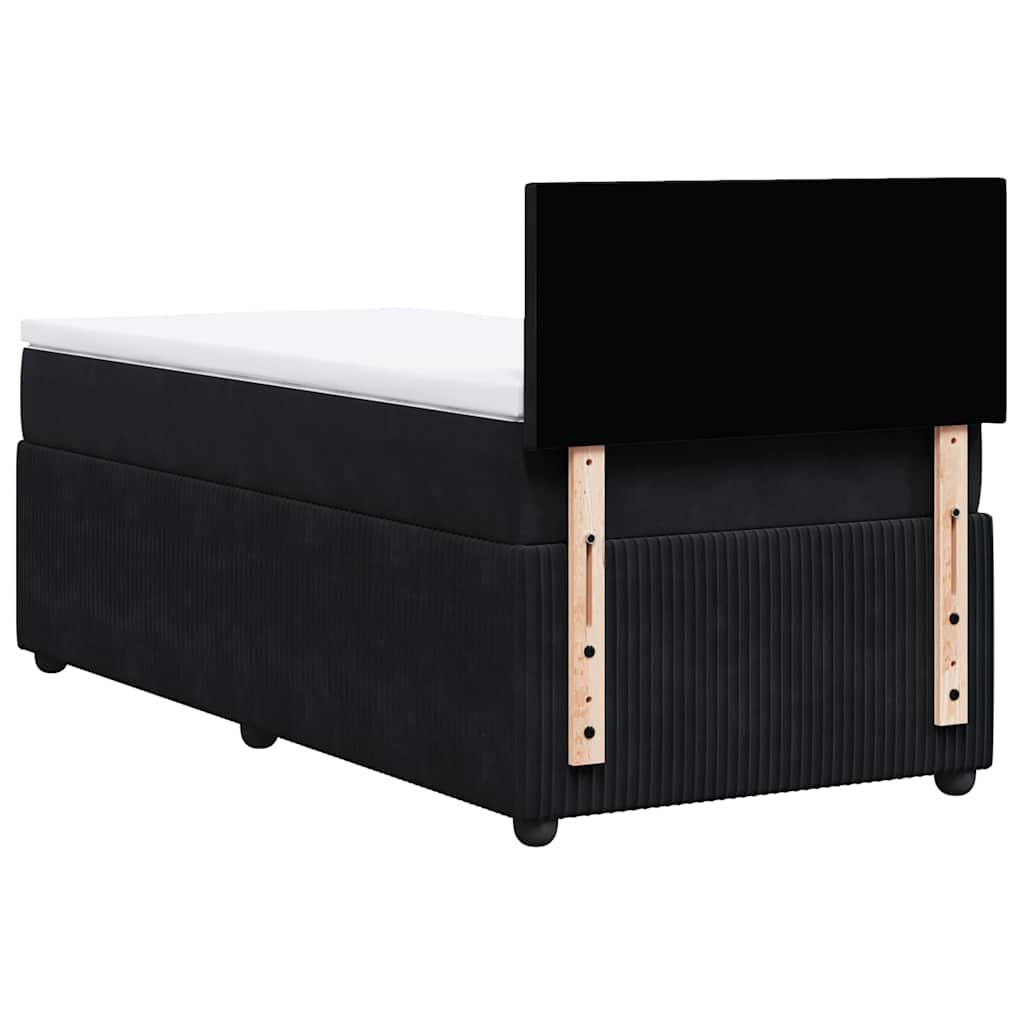 Box spring krevet s madracem crni 80 x 200 cm baršunasti