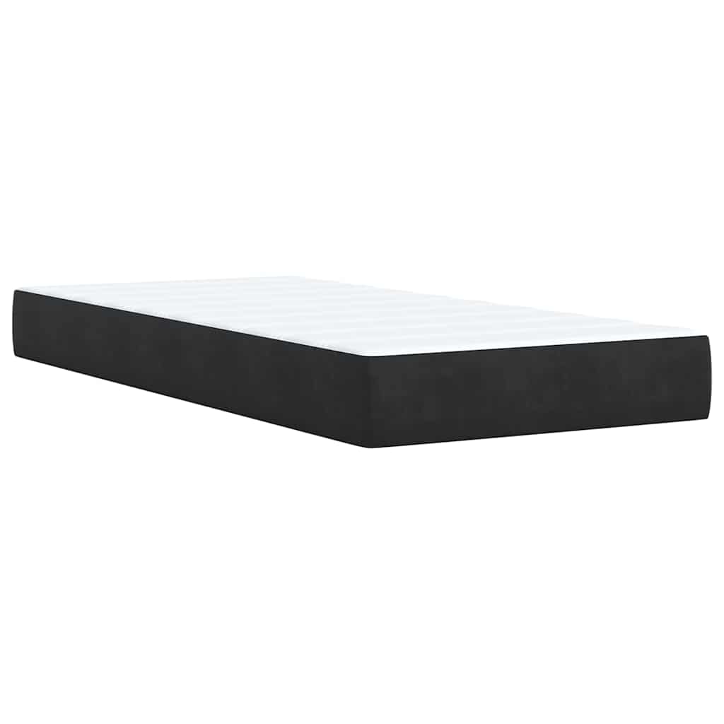 Box spring krevet s madracem crni 80 x 200 cm baršunasti