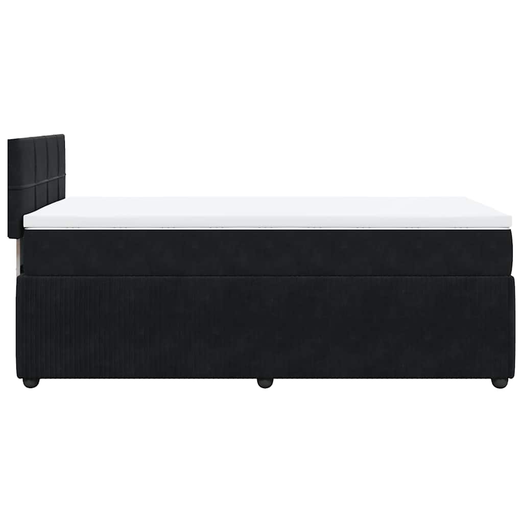 Box spring krevet s madracem crni 80 x 200 cm baršunasti