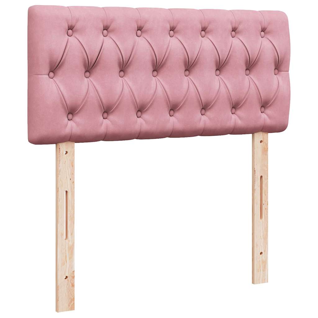 Box spring krevet s madracem ružičasti 80 x 200 cm baršunasti