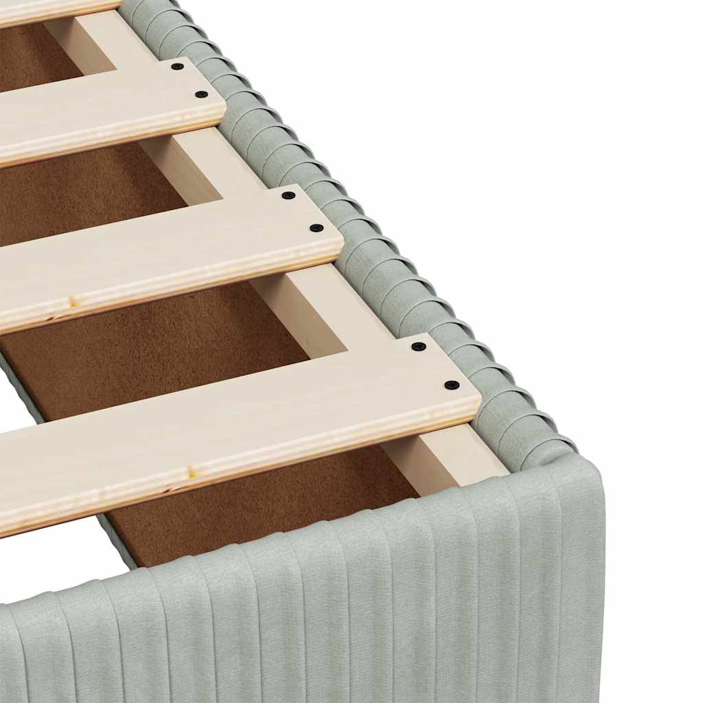 Box spring krevet s madracem svjetlosivi 90x190 cm baršunasti