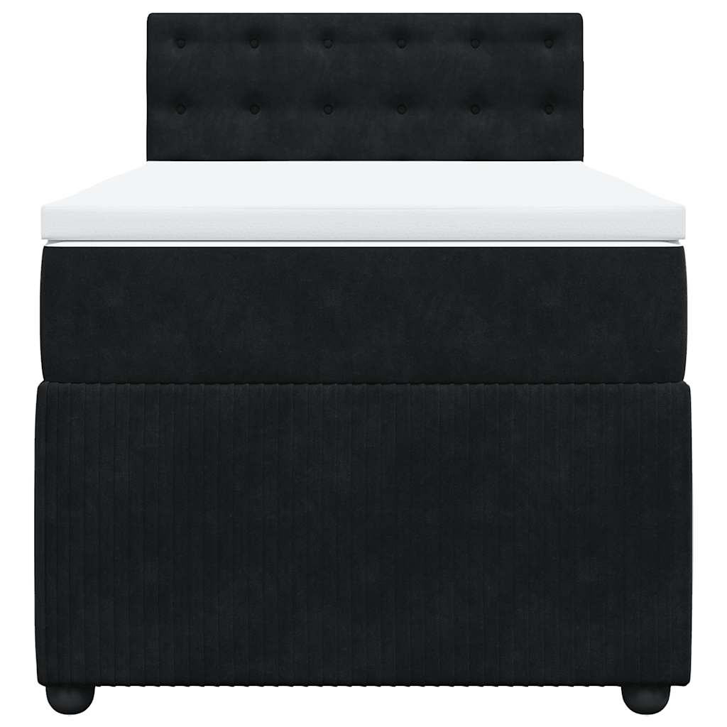 Box spring krevet s madracem crni 90x190 cm baršunasti