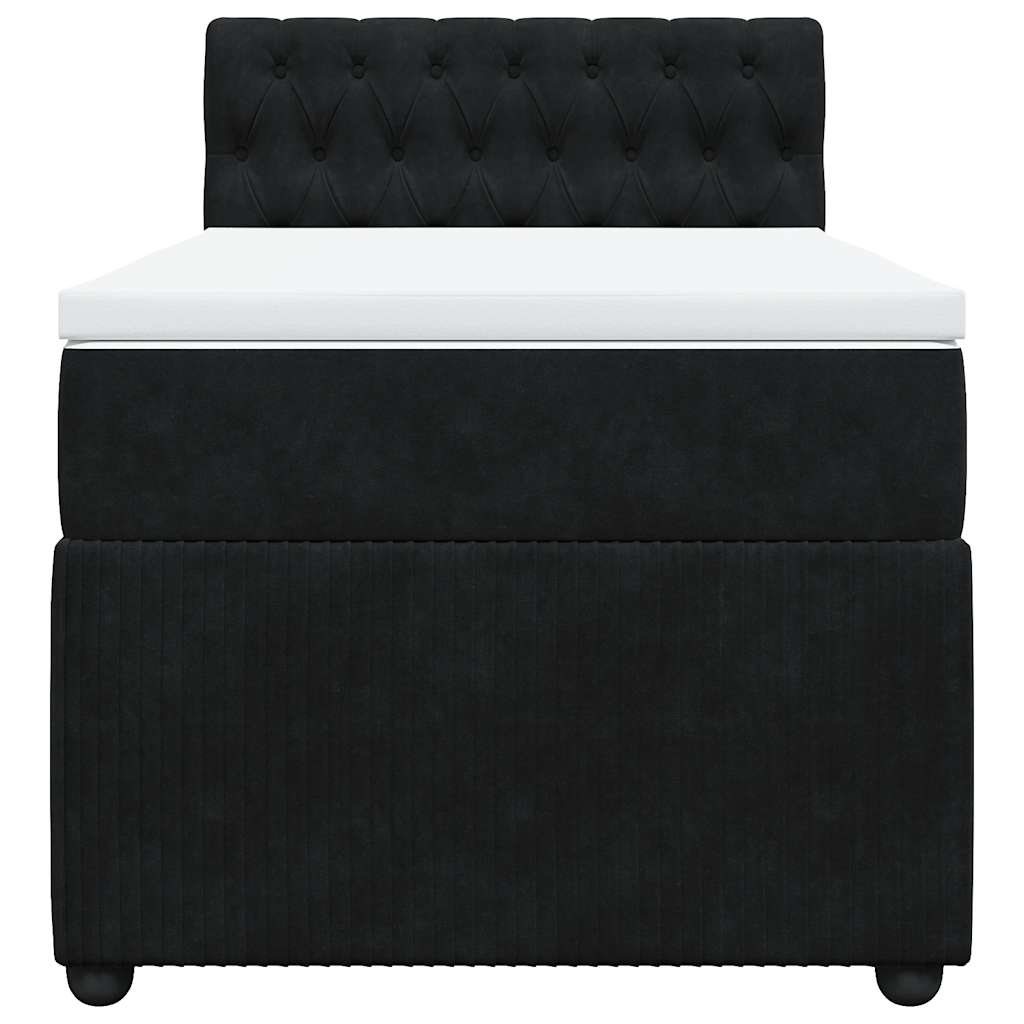 Box spring krevet s madracem crni 90x190 cm baršunasti