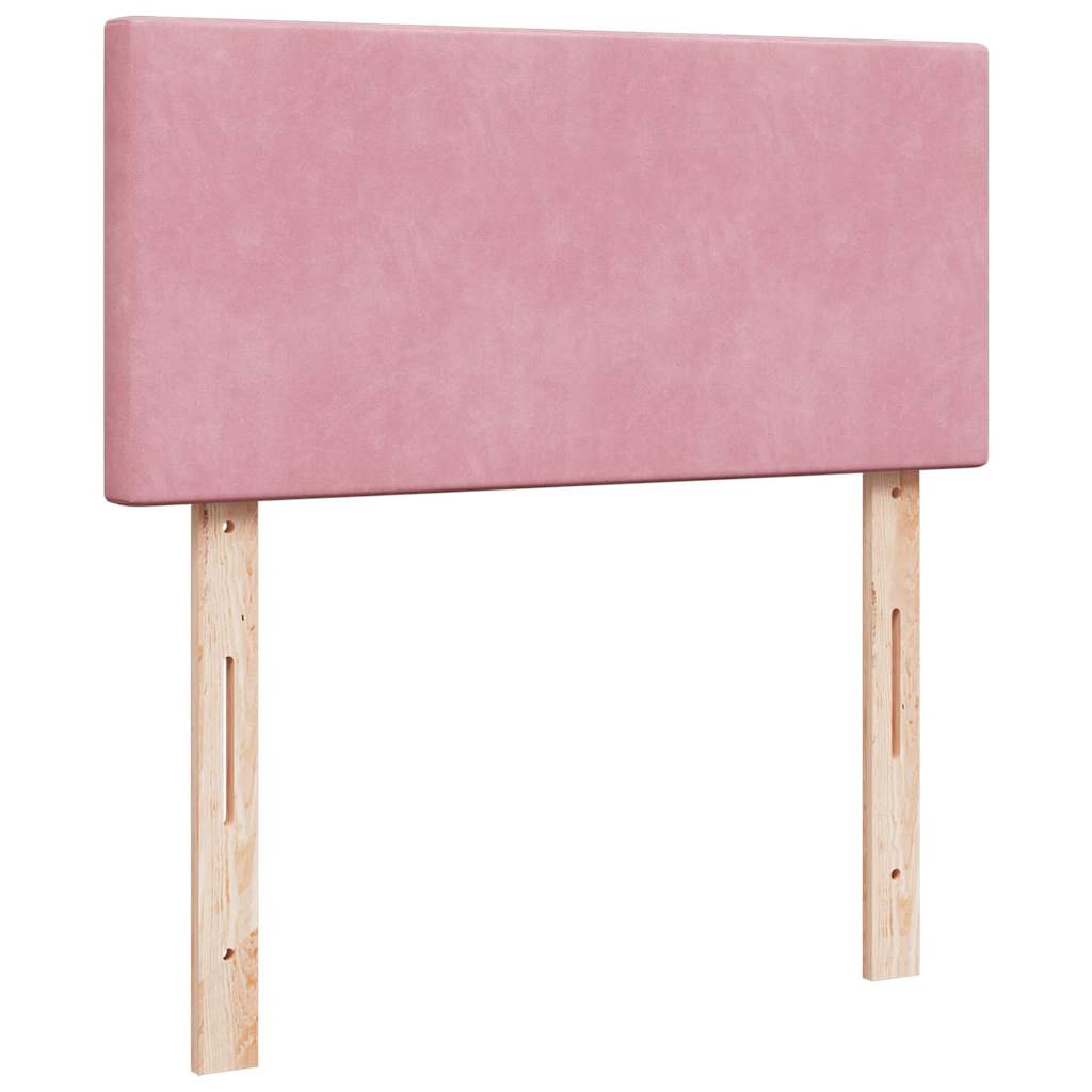 Box spring krevet s madracem ružičasti 100x200 cm baršunasti