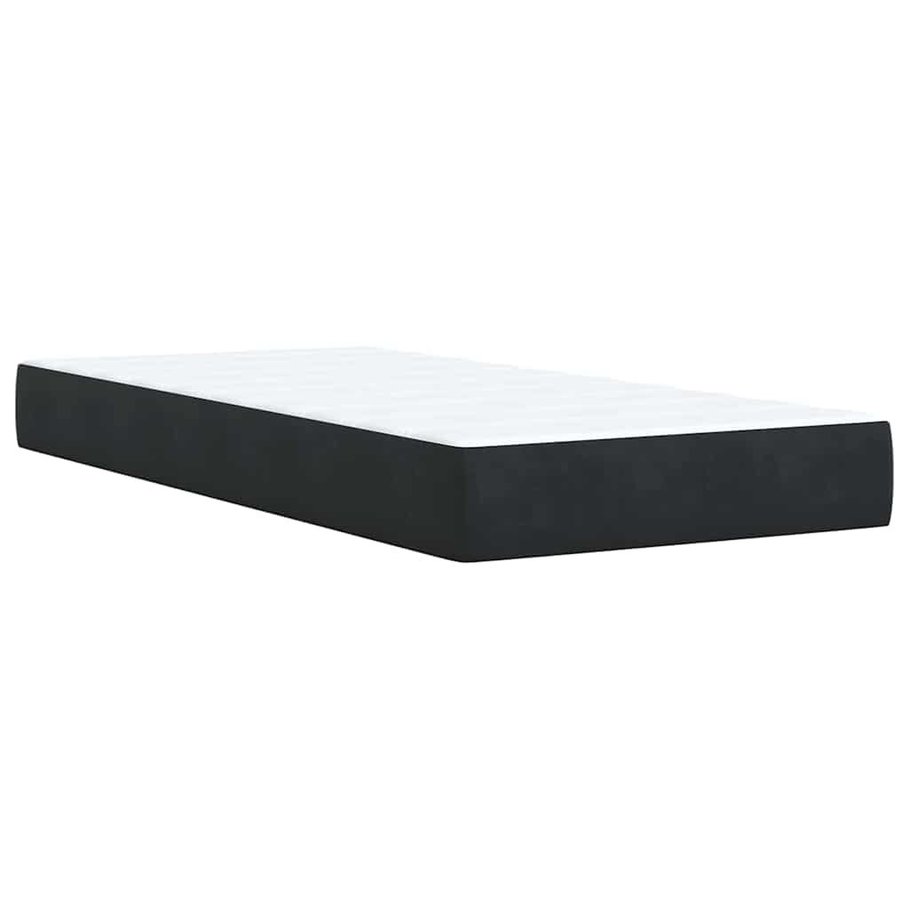Box spring krevet s madracem crni 100x200 cm baršunasti
