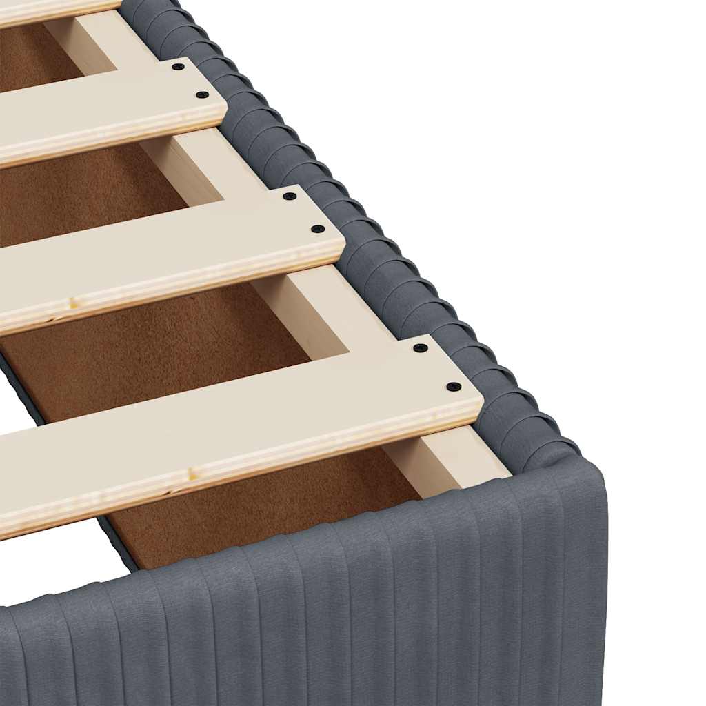 Krevet box spring s madracem tamnosivi 120 x 190 cm baršun