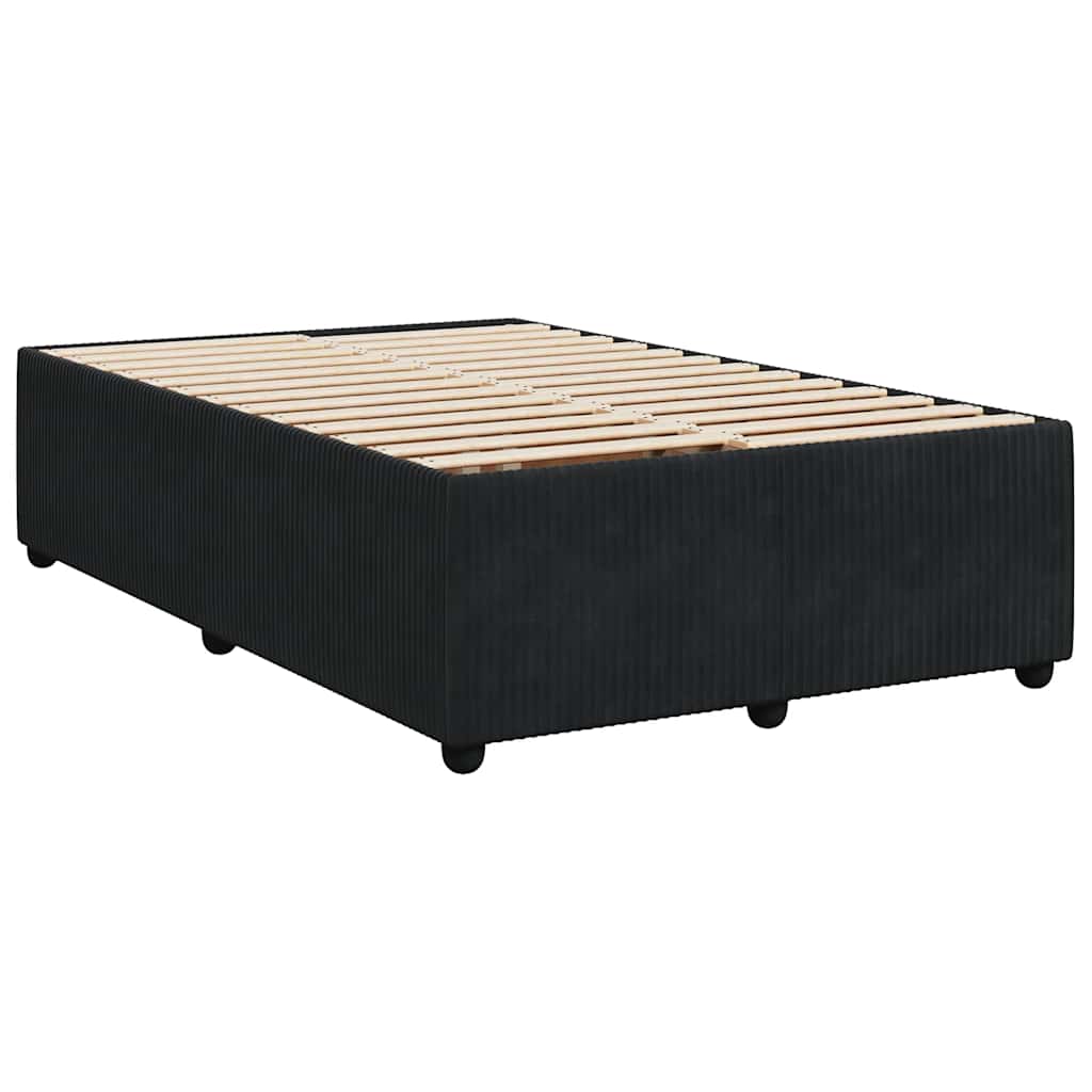 Box spring krevet s madracem crni 120 x 200 cm baršunasti