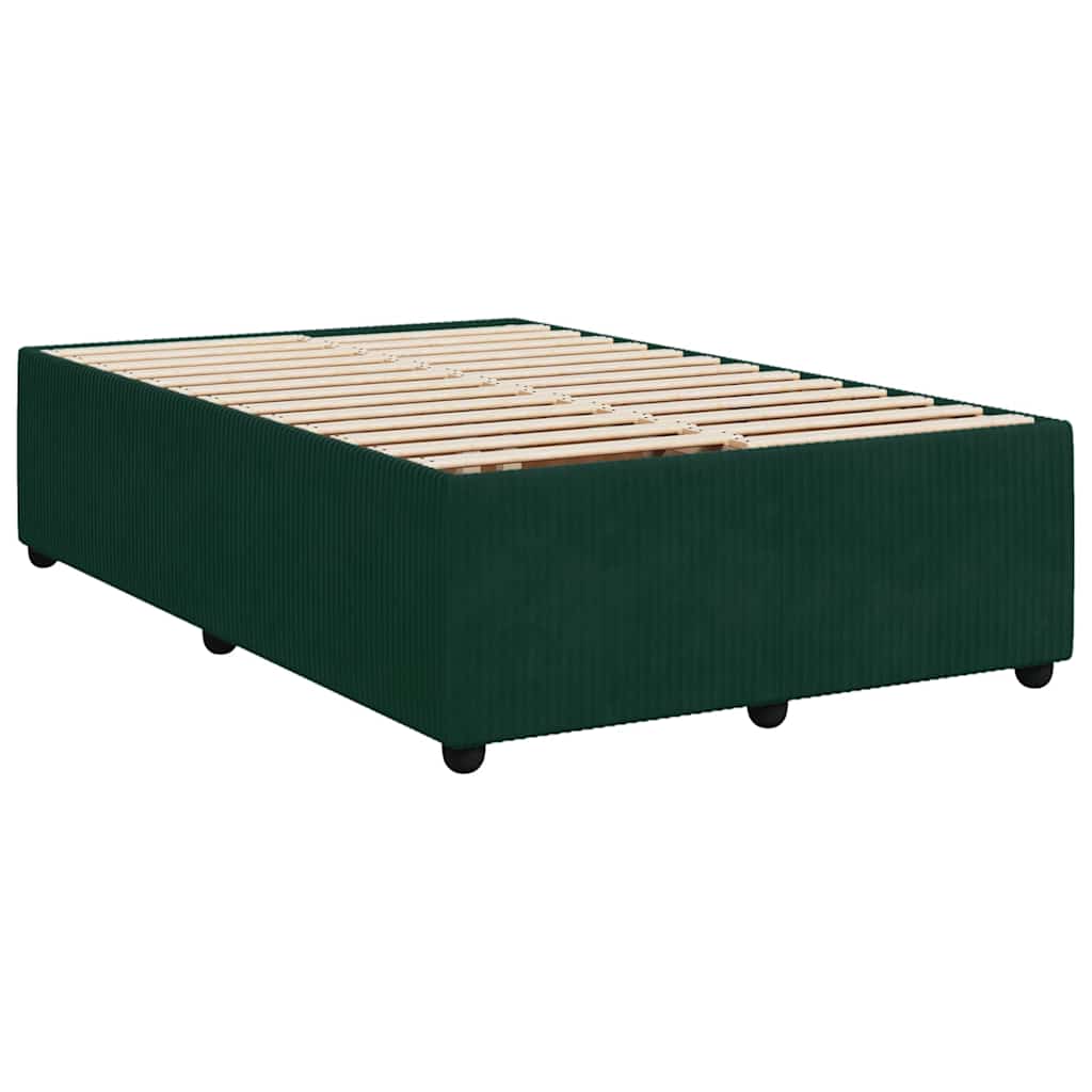 Box spring krevet s madracem tamnozeleni 120x200 cm baršunasti