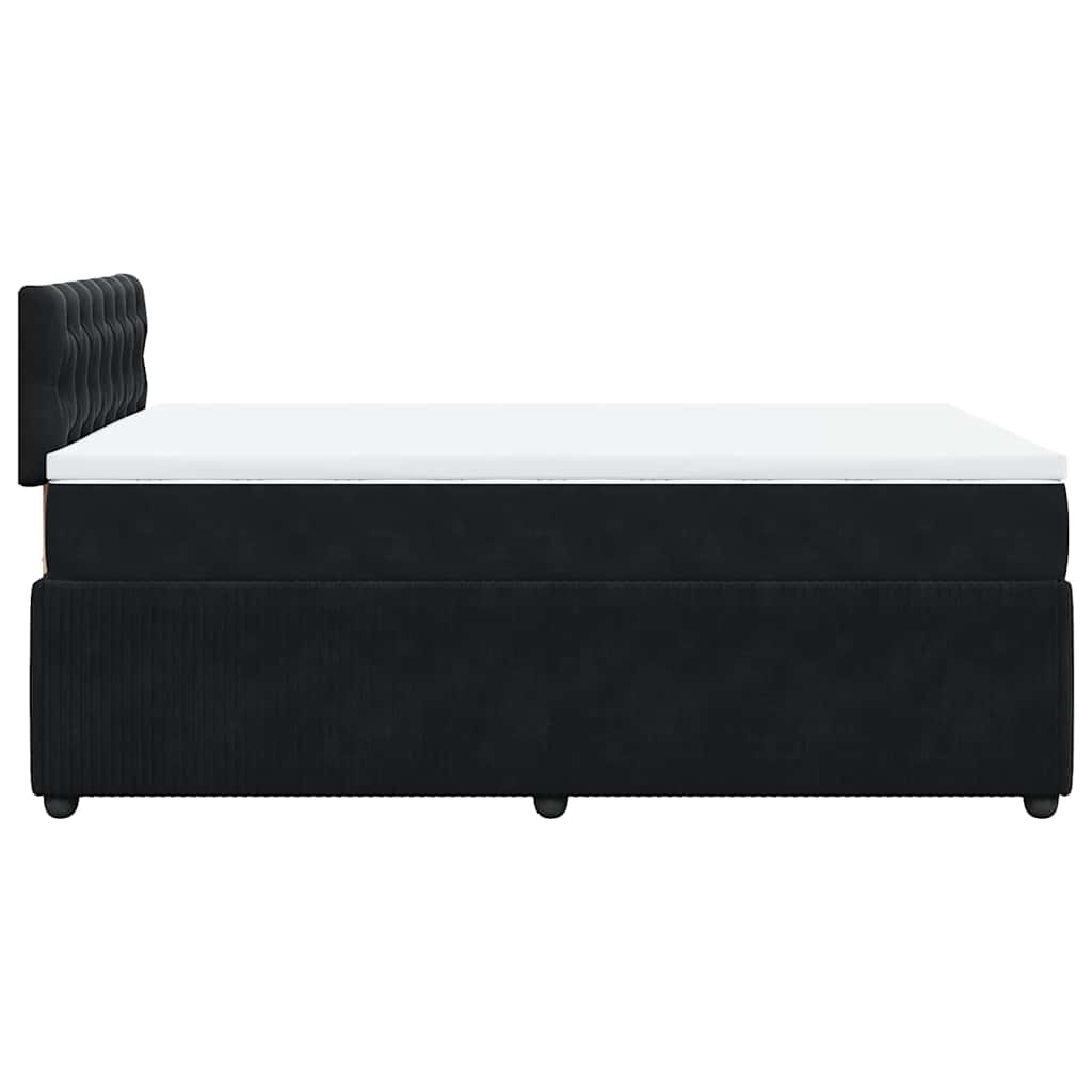 Box spring krevet s madracem crni 120 x 200 cm baršunasti