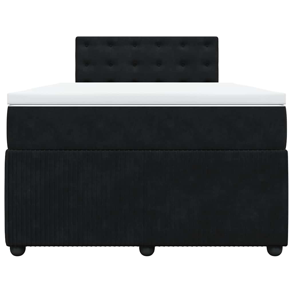 Box spring krevet s madracem crni 120 x 200 cm baršunasti