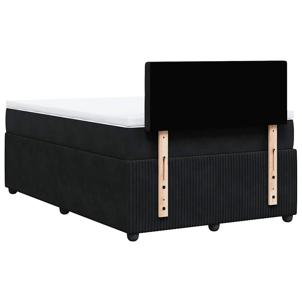 Box spring krevet s madracem crni 120 x 200 cm baršunasti