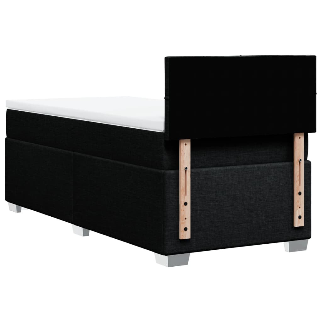 Box spring krevet s madracem crni 80 x 200 cm od tkanine