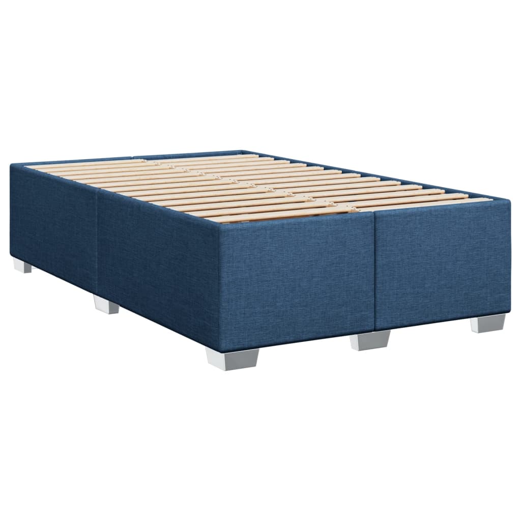Krevet s oprugama i madracem plavi 100 x 200 cm od tkanine