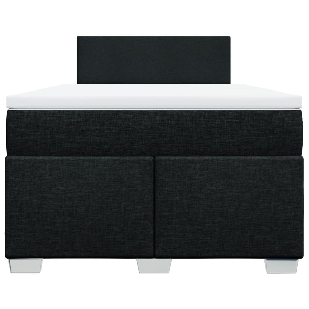 Krevet box spring s madracem crni 120 x 190 cm od tkanine