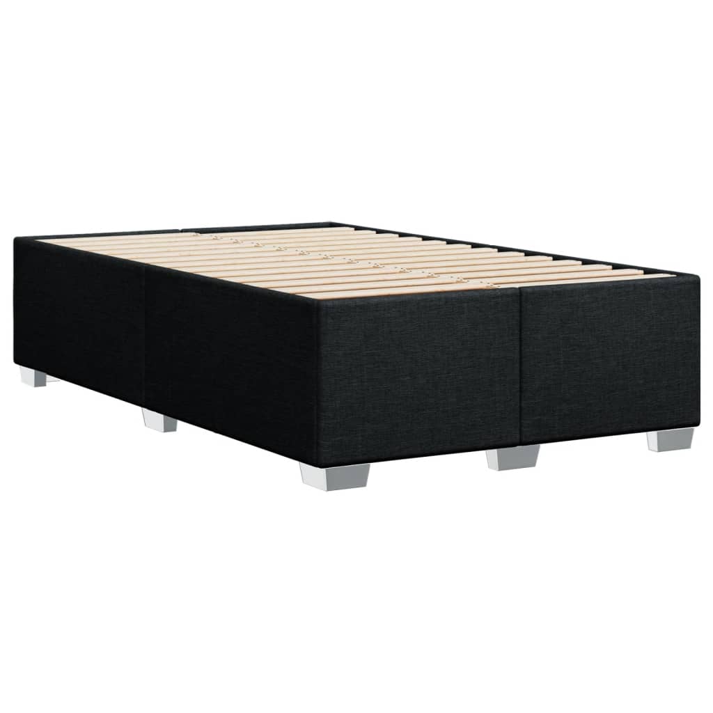 Krevet box spring s madracem crni 120 x 190 cm od tkanine