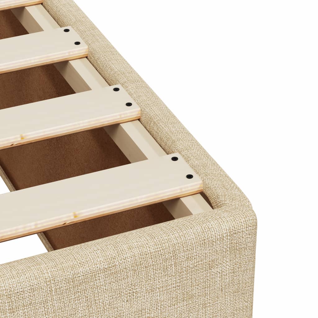Krevet box spring s madracem krem 120 x 190 cm od tkanine