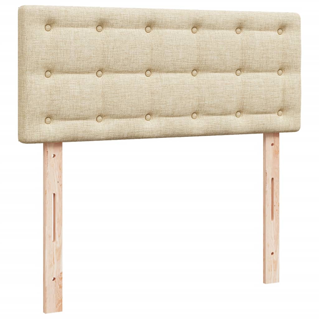 Krevet box spring s madracem krem 120 x 190 cm od tkanine