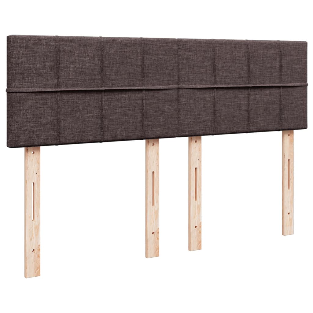 Krevet s oprugama i madracem tamnosmeđi 140 x 190 cm od tkanine