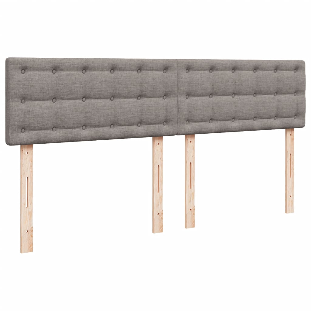 Krevet s oprugama i madracem smeđesivi 200x200 cm od tkanine