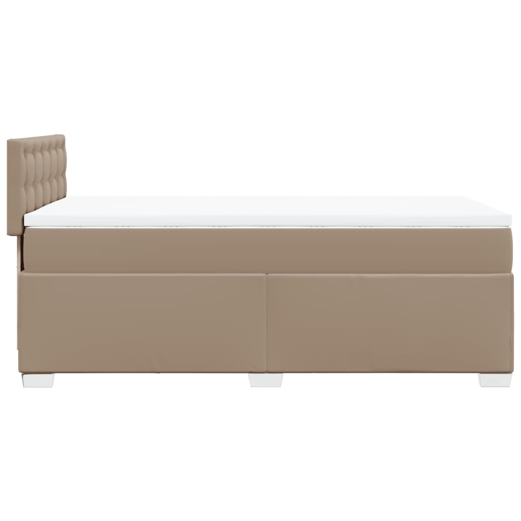 Krevet s oprugama i madrac cappuccino 80x200 cm od umjetne kože
