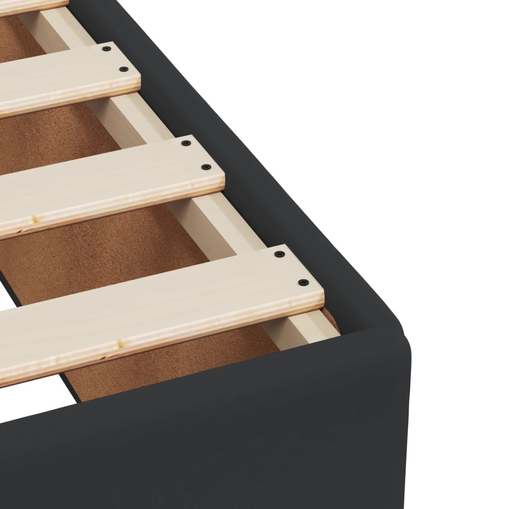 Krevet s oprugama i madracem crni 120x190 cm od umjetne kože