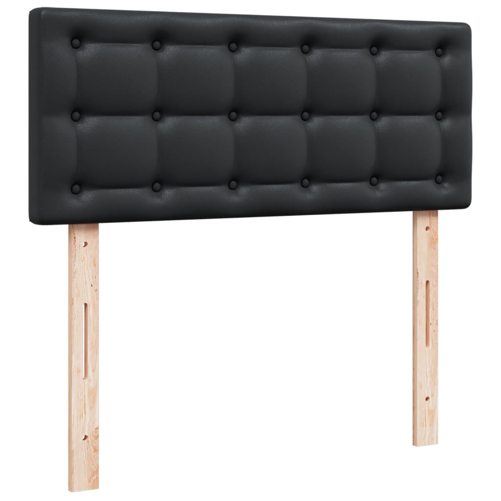 Krevet s oprugama i madracem crni 120x190 cm od umjetne kože