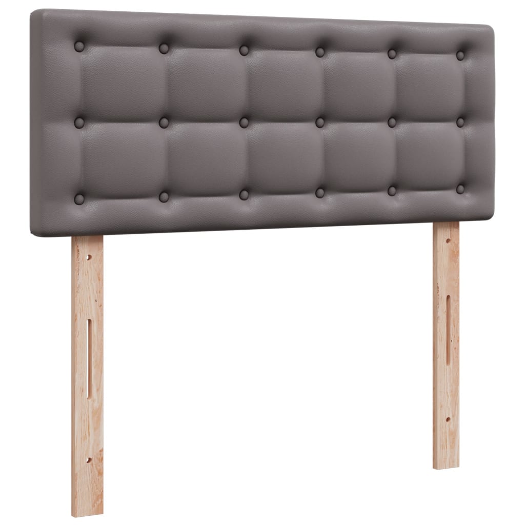 Krevet s oprugama i madracem sivi 120x200 cm od umjetne kože