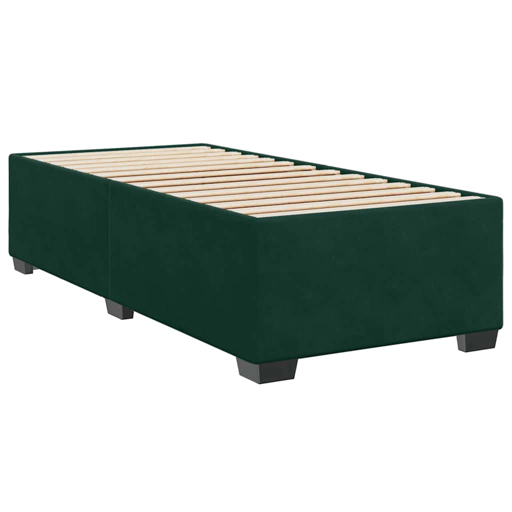 Box spring krevet s madracem tamnozeleni 80 x 200 cm baršunasti